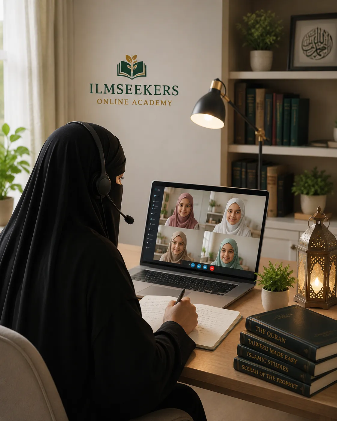 Student learning Quran online at IlmSeekers Academy